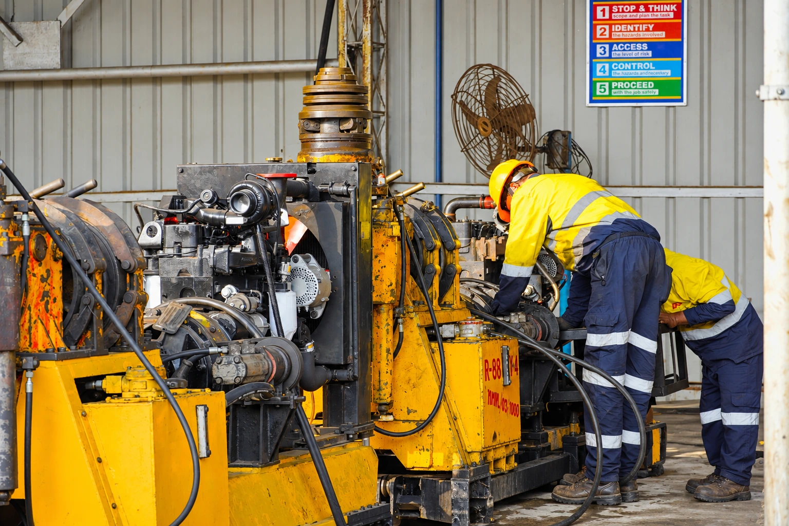 Manufacturing equipment at the BSAS workshop